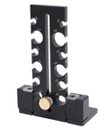 Heavy Duty Adjustable Wood Dowel Maker Jig Kit With Dual Aluminum Blades For Electric Drills, showing 12 hole templates for precise dowel cutting.