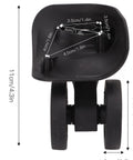 Rotatable Luggage Wheel Casters For Suitcases, durable nylon replacement wheel set with measurements for repair and upgrade
