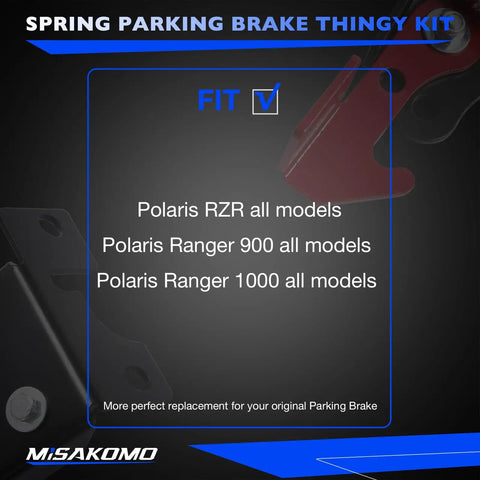 Fit chart for Heavy Duty Spring Parking Brake Kit For Polaris RZR And Ranger UTVs All Models Emergency Lock Brake Kit