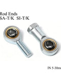 Top Shelf Fish Eye Rod End Bearing And Heim Rose Joint For Reliable Mechanical Linkage Built Solid With Heavy Duty Steel Construction Designed For Quick Swap Installation And Zero Maintenance Hassles Across Multiple Sizes. Close-up of steel rod ends with yellow seal, sized 5-30mm.