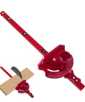Rigid Aluminum Miter Gauge For Table Saws With Telescoping Fence Tweak Free Adjustment And Ergonomic Grip for precise cutting on wood.