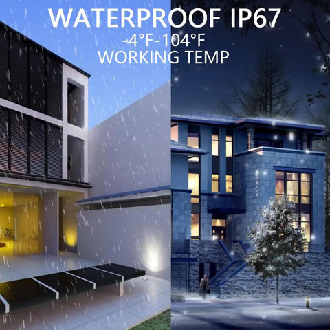 Warm White 12W Ground Light For Outdoor Landscape Low Voltage In Ground Well Light 12V-24V AC/DC Waterproof Lighting at night