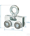 Four Wheel Trolley Assembly Rollers for Unistrut and Superstrut Channels, upgraded heavy duty, rustproof galvanized steel, 2 pack.
