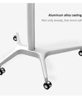 Smooth Glide Height Adjustable Mobile Laptop Desk And Sit Stand Workstation Table base with aluminum alloy casting and smooth castors.