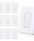 Ultra Slim Digital Dimmer Switch With Air Gap Cut Off, Works As Single Pole Or 3 Way Dimmer, 3 Button Control, white screwless plate