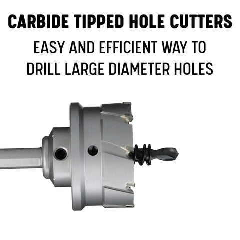 Carbide Tipped Hole Cutter Four And One Sixteenth Inch Diameter With One Inch Depth Of Cut For Fast Heavy Duty Drilling