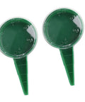 Two green dials from Handheld Seed Spreader and Seeding Tool Set for Garden and Farm Adjustable Dial Control Seed Planter Clump Free