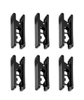 Set of six black metal clamps for Heavy Duty Tubing Cutter For Nylon And PVC Hoses Replaceable Blade Screw Clamp Design
