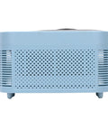 Portable Mini Ice Maker Countertop Chill Factory Makes 10 Clear Ice Cubes In 15 Minutes showing a rear view with perforated design for airflow.