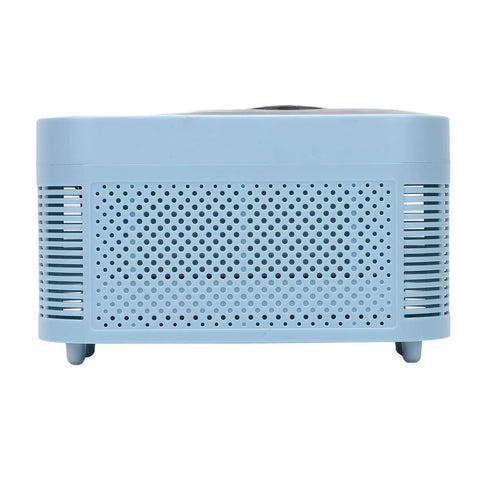 Portable Mini Ice Maker Countertop Chill Factory Makes 10 Clear Ice Cubes In 15 Minutes showing a rear view with perforated design for airflow.