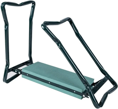 2 In 1 Garden Kneeler Bench With Tools Pouch Folding Garden Stool For Patio And Yard Ergonomic Kneeling Pad Cushion Portable