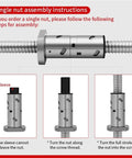 Single nut assembly instructions for Beefy And Ultra Smooth 750mm Roller Ball Screw Assembly With Roller Nut And Double Nut For CNC Machines, DFU3210 rm3210 Ball Screw, Machined C5 Grade, Low Friction Travel And Rock Solid Durability For Linear Motion Projects