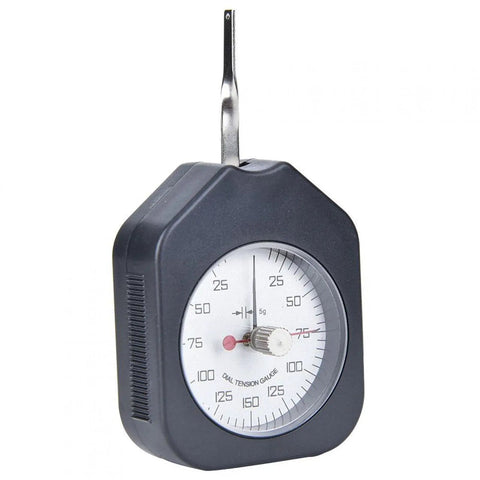 Dual Needle Dial Tension Meter For Mechanical Assembly And Vehicle Repair, Clear Reading Tensiometer With Transparent Cover, Pro Grade Multiuse Tool For Spring Tension, Electronic Switch Testing, Valve And Micro Switch Checks. black analog dial tension gauge with metal probe