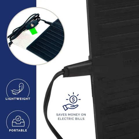 Foot Warmer Portable Heated Rubber Mat For Home Office Garage And Car 135W Energy Saving Warmth, Rugged Waterproof Rubber design