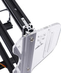 Close-up of Open Air PC Case Frame For DIY Builds, Vertical Test Bench Chassis Rack For ITX ATX MATX Motherboards, black metal and acrylic design.