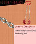 Upgraded Heavy Duty Chain Drum Lifter With 1100 Pound Capacity For Safe Vertical Lift Of 55 Gallon Steel Barrels, Compact And Lightweight Barrel Clamp Tool For Oil Drum Lid Handling At The Shop featuring Grade 8.0 Lifting Chain.