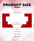 Diagram of Six Piece Red Aluminum T Track Set For Woodworking With Screws Pro Grade Universal Double Cut Profile T Rail dimensions.