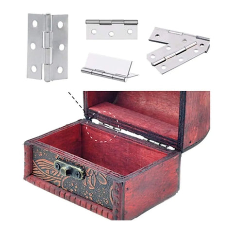 Heavy Duty Stainless Steel Cabinet Hinges With Screws Six Pack Small Butt Folding Door Hinge shown with box installation