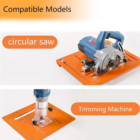 Rugged As Nails Circular Saw Base Plate Swap Out Bottom Board built for clean 90 degree straight cuts with circular saw and trimming machine.