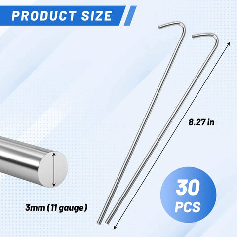 Heavy Duty Aluminum Chain Link Fence Ties 11 Gauge 8.27 Inch 30 Packs Rust Resistant Repair Clips for Chain Link Fences
