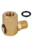 90 Degree Brass Air Swivel Fitting For Air Hose Reels, 1 Quarter FPT To 1 Quarter MPT Connector, Beefy 5000 PSI Sprung Swivel Joint For Heavy Duty Lines And Hoses, brass fitting with O-ring