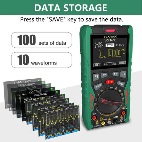 3 In 1 Handheld Oscilloscope Digital Multimeter And Signal Generator Portable Tool With 12 MHz Bandwidth And 50 MSa Per Second Sampling Rate