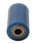 Heavy Duty Rubber Roller Accessory For Automatic Edge Banding Machines And Woodworking Glue Pots Built Tough, 58mm diameter, blue rubber roller.
