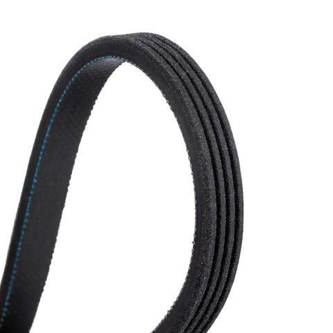 Close-up of 89.5-inch 4 rib dryer drum drive belt replacement for GE Hotpoint dryers, showing ribbed detail.