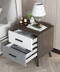 Heavy Duty 4 Inch 6 Inch And 8 Inch Ball Bearing Telescopic Drawer Slides Set for kitchen cabinets and furniture, shown installed in a nightstand.