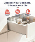 Undermount Soft Close Drawer Slides 21 Inch Full Extension Hidden Rails 1 Pair for Quiet Slam Free Glide in Kitchen Cabinets and Furniture Drawers Heavy Duty 100 lb capacity