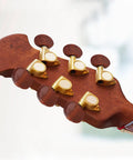 Top Tier Locking Tuning Pegs For Acoustic And Electric Guitar Featuring 3L3R Machine Heads With Screws Bushings And Ferrules To Stop Rust Deliver Super Fast Accurate Tuning While Keeping Strings Locked In Place Securely For Long Lasting Durable gold tuners on guitar headstock