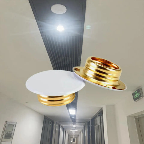 Slick Copper Fire Sprinkler Covers Decorative Escutcheon Caps heavy duty copper plates for shielding against impact and corrosion.