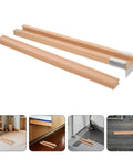 6 Sets Wood Center Mount Drawer Slides With Metal Bracket Replacement For Furniture And Bedrooms