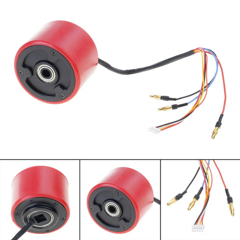 Red brushless 70mm hub motors for electric scooters replacement wheel 150W 15 to 20 km per hour top speed hall sensor start waterproof design
