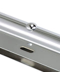 Rock Solid Stainless Steel Spring Loaded Mud Flap Hanger With Round Tube Frame close-up of shiny stainless steel component