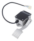 Heavy Duty Metal Throttle Foot Pedal For Golf Cart And Electric Vehicle, metal housing with cable, designed for daily rugged use.