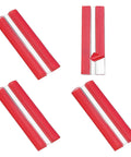 Hella Secure Clear Acrylic Piano Hinges For Furniture And Aquariums No Drama Self Adhesive Continuous Flexible Folding Tape 100 X 35Mm Pack Of Four Transparent Finish in red and clear.