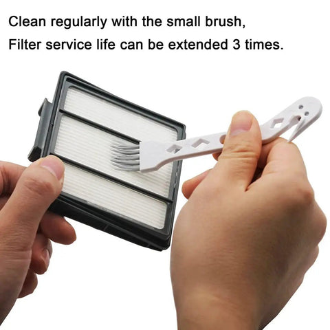 Cleaning filter with brush from 10 Pack Replacement Side Brushes And Filters For Shark ION Robot Vacuum Models R85 RV850 S86 S87 S88