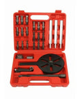 Heavy Duty Three Jaw Inner Bearing Extractor Puller Kit Made From Professional Strength Carbon Steel Alloy Components Fits Home Garage Or Pro Shop Includes Storage Case Keeps Bits Organized So You Never Have To Sweat Fixing Cars, open case