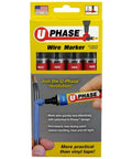 Red Wire Marker Set With 7mm Tip For Electrical Panels And Circuits Four Pack displayed on yellow packaging