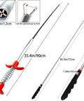2 In 1 Magnetic Pickup Tool And Grabber Set With 35 Inch Flexible Claw And 30 Inch Telescoping Magnet 20 Lb Pull, shown with dimensions.