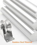 Rock Solid 304 Stainless Steel V Groove Plate Casters Heavy Duty Sliding Gate Track Rollers With Double Ball Bearings Smooth Operator Design Quiet Glide Built Tough For Daily Grind with stainless steel rollers and caster.