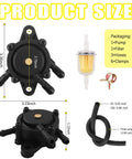 Product size and packaging details of Lawn Mower Fuel Pump With Hose And Filter Plug And Play Small Engine Pump Compatible With Kawasaki Kohler Honda Briggs And Stratton John Deere OEM 808656 808492