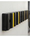 Heavy Duty Rubber Wall Bumpers For Loading Docks With A Badass Impact Resistant Base That Takes The Heat So Delivery Trucks And Forklifts Stay Secure Without Scuffing Your Warehouse Walls After Shifts mounted on a wall.