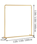 Heavy Duty Industrial Clothes Rack With Golden Floor Standing Coat Stand For Bedroom Or Entryway Dope Durable Iron Art Clothing Display Sturdy Storage Solution For Everyday Wardrobe Organization, dimensions 130/150/160cm height and 120/150/160cm width