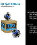 Front Left and Right Wheel Bearing and Hub Assembly Pair for Buick LeSabre Riviera Century Park Avenue With ABS Compatible With 1992 1993 1994 1995 1996 1997 1998 1999 Models