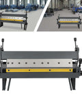 24-Inch Sheet Metal Hand Brake For 20 Gauge Mild Steel, Box And Pan Brake with removable fingers in workshop setting.