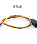 RC JR Style Servo Splitter Cable 1 Male To 3 Female Y Harness Leads