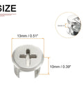 Solid Zinc Alloy Cam Lock Nuts For Furniture Repair Hella Sturdy Nickel Plated Connectors 13mm wide 10mm tall for DIY projects.