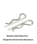 4 Pack Heavy Duty Hitch Pins And R Clips Stainless Steel Cotter Pins For Trailers Tractors Mowers Carts And Trucks Large Spring Retaining Hair Pins M5x100mm Corrosion Resistant And Built To Last on white background
